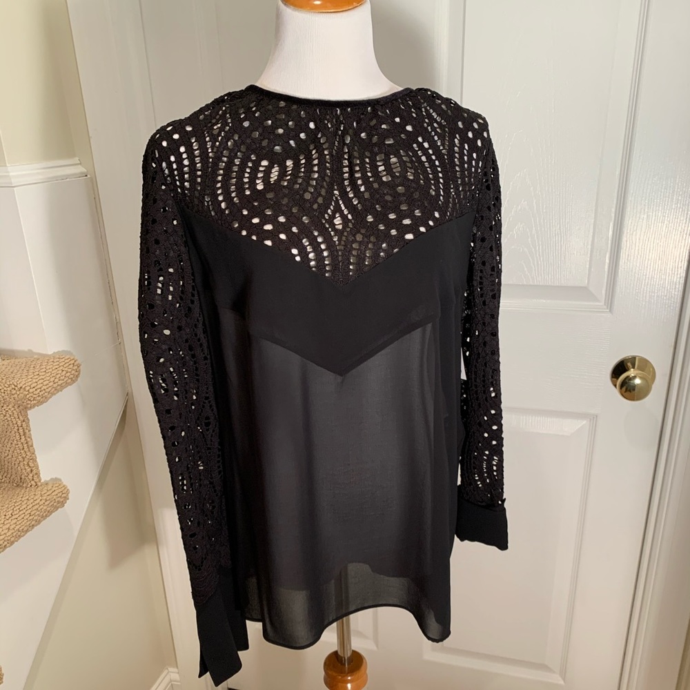 Top, blouse- NWT, Roberto Cavalli blouse. Amazing detail. Sheer